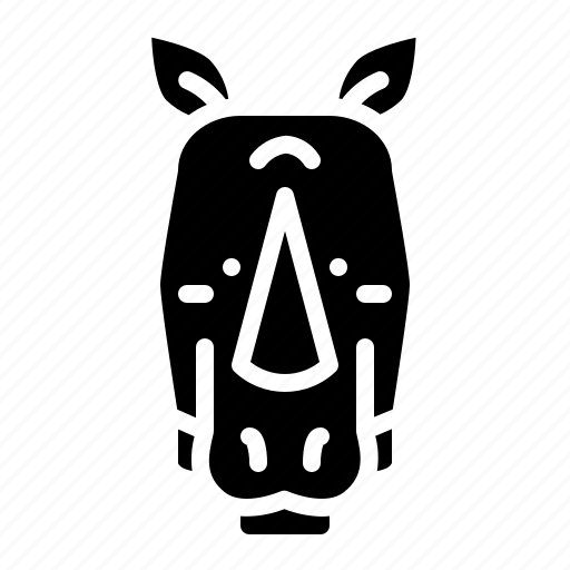 Animals, front, head, rhino icon - Download on Iconfinder