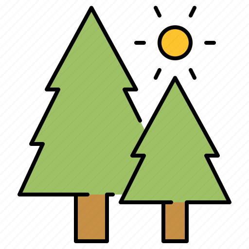Tree, sun, forest, wild, jungle, environment, nature icon - Download on Iconfinder