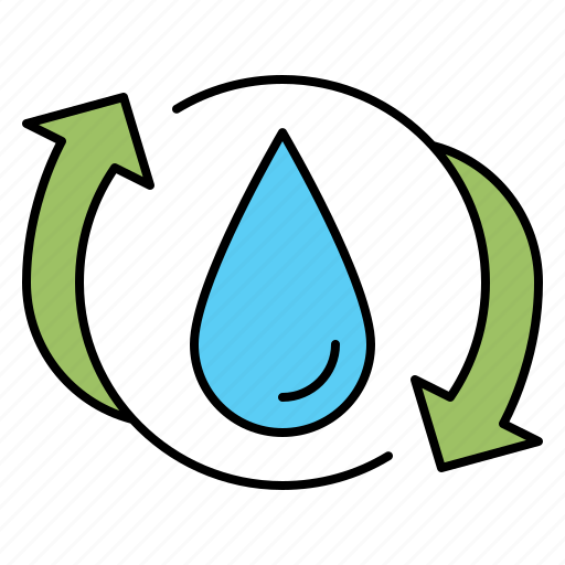 Water, drop, ecology, recycling, reuse, saving icon - Download on Iconfinder
