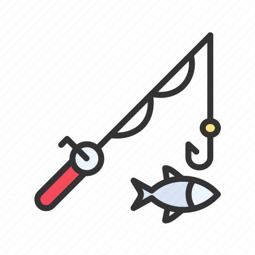 Fishing rod, reel, tackle, angler, sport, catch, bait icon - Download on Iconfinder