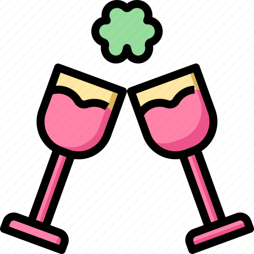 Celebration, drinks, glass, patrick, shamrock, st, wine icon - Download on Iconfinder