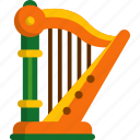 harp, irish, patricks, ireland, st patrick, holiday