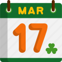 calendar, st patrick, patricks day, irish, ireland