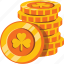 st patrick, patricks, irish coins, irish, ireland, holiday 