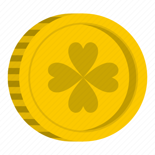 Clover, coin, gold, holiday, irish, luck, wealth icon - Download on Iconfinder