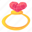cartoon, heart, love, object, ring, valentine, wedding 