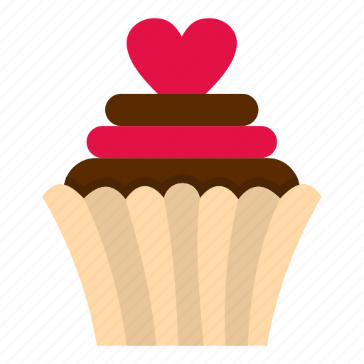 Cake, cup, cupcake, dessert, food, heart, pink icon - Download on Iconfinder