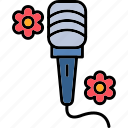 microphone, advertising, radio, icon, sakura, festival