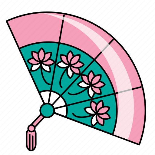 Cherry blossom, festival, handfan, japanese, sakura icon - Download on Iconfinder