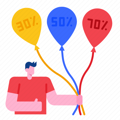 Balloons, sale, promotion, discount, shopping, marketing icon - Download on Iconfinder