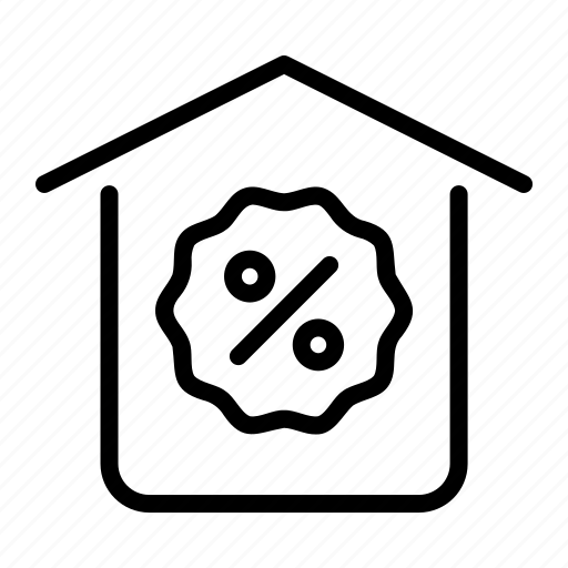 Home, mortgag, tax, real, estate, percentage, house icon - Download on Iconfinder