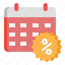 calendar, discount, promotion, sales, sell, schedule, event