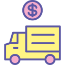 delivery, car, cash, dollar, package, transportation, box, finance, express