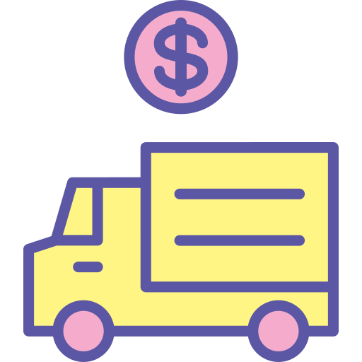Delivery, car, cash, dollar, package, transportation, box icon - Free download