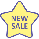 new, sale, label, star, tag, rating, shopping, add, discount