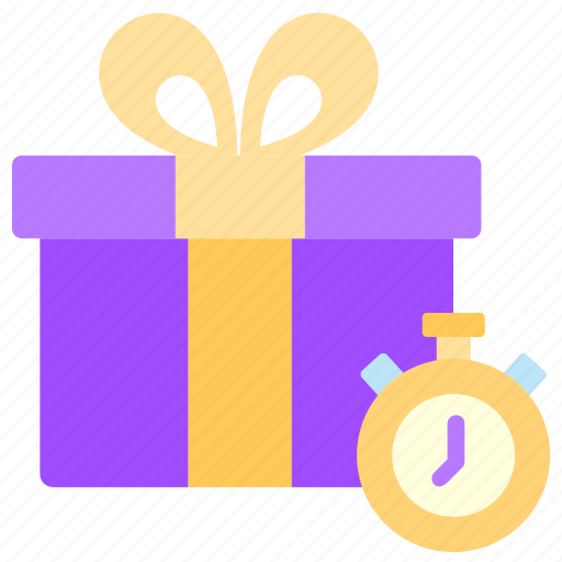 Gift, limited, online, sales, shop, time, present icon - Download on Iconfinder
