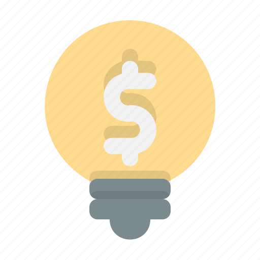 Idea, dollar, invention, investment, currency, bulb, light icon - Download on Iconfinder