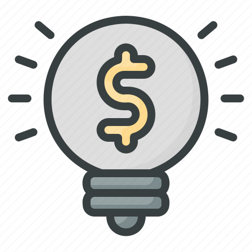 Idea, dollar, invention, investment, currency, light, bulb icon - Download on Iconfinder