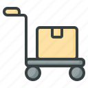 trolley, cart, delivery, deliver, heavy, loads 