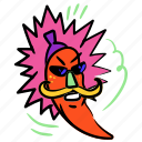food, gestures, chili, chilli, hot, spicy, sunglasses, sticker, smiley 