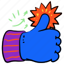gestures, hand, gesture, sticker, thumbs, up, approve, approval 
