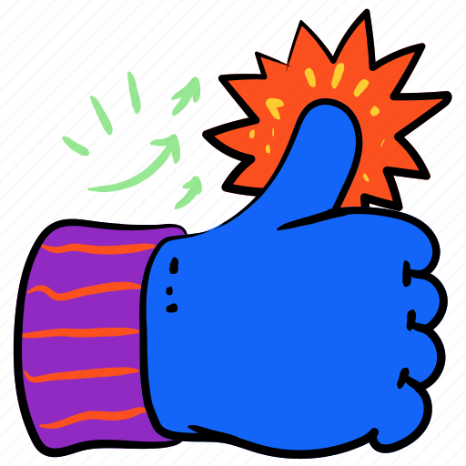 Gestures, hand, gesture, sticker, thumbs, up, approve sticker - Download on Iconfinder