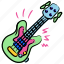 multimedia, guitar, electric, music, musical, instrument, sticker, band, rock 