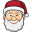 cartoon, christmas, emoji, holiday, santa, smiley 