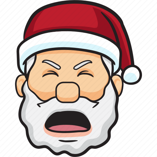 Cartoon, christmas, emoji, holiday, santa, smiley icon - Download on Iconfinder