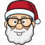 cartoon, christmas, emoji, holiday, santa, smiley 