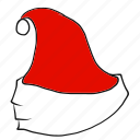christmas, claus, hat, santa