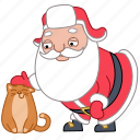 animal, cat, christmas, pet, santa, xmas, holiday