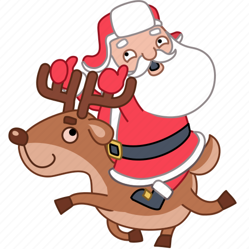 Christmas, deer, ride, rudolph, santa, xmas, holiday icon - Download on Iconfinder