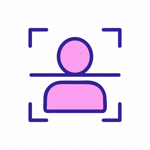 Contour, control, man, person, scan, scanner, security icon - Download on Iconfinder