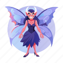 scary, girl, winged, evil, horror, haunted