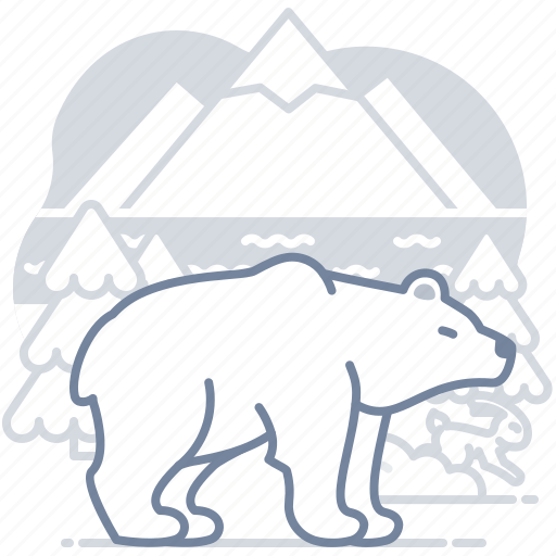 Grizzly, bear, animal, nature, wild icon - Download on Iconfinder