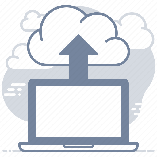 Upload, backup, cloud, laptop icon - Download on Iconfinder