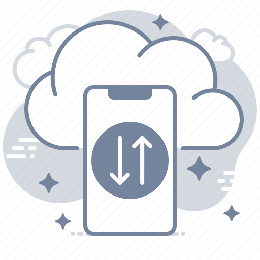Smartphone, cloud, backup, sync icon - Download on Iconfinder