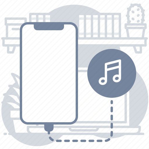 Smartphone, music, sync, backup icon - Download on Iconfinder