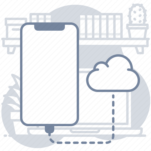 Smartphone, cloud, sync, backup icon - Download on Iconfinder