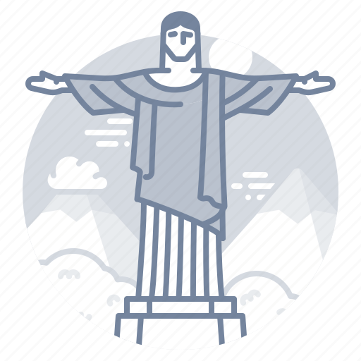 Rio, brazil, jesus, christ, landmark icon - Download on Iconfinder