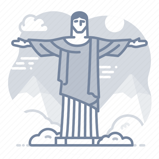 Rio, de, janeiro, brazil, jesus, christ, landmark icon - Download on Iconfinder