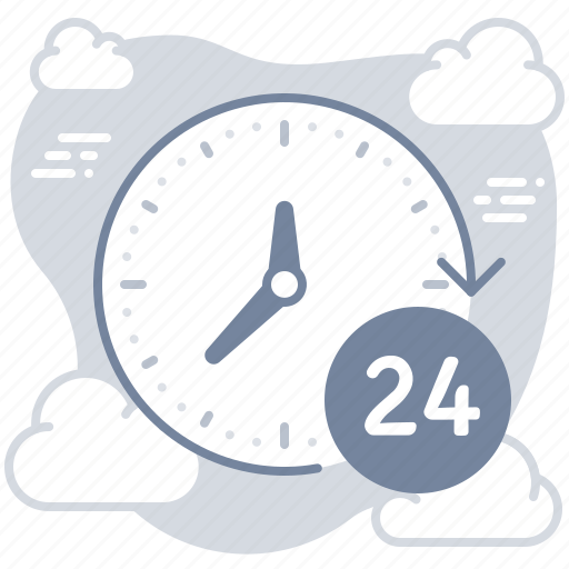 Twenty, four, work, hours icon - Download on Iconfinder