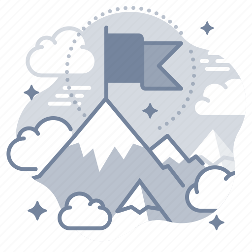 Goal, business, achievement, mountains icon - Download on Iconfinder