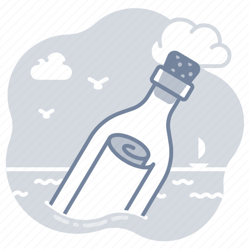 Message, bottle, water, note icon - Download on Iconfinder