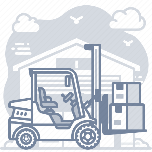 Forklift, truck, logistics, cargo icon - Download on Iconfinder