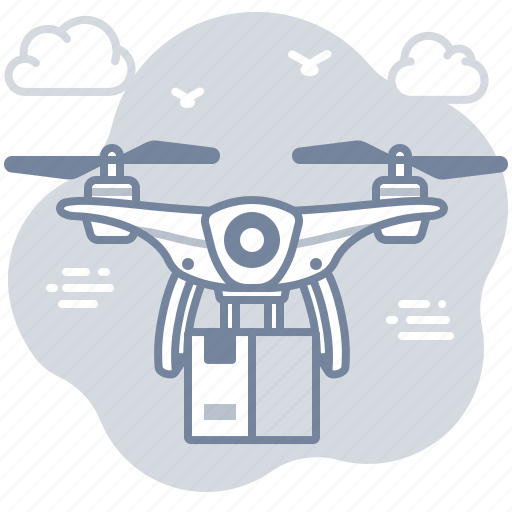 Drone, delivery, box, product icon - Download on Iconfinder