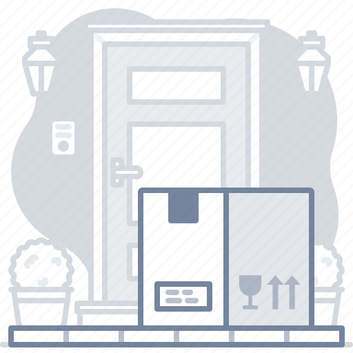 Delivery, box, product, door icon - Download on Iconfinder