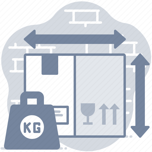 Delivery, box, weight, measurements icon - Download on Iconfinder