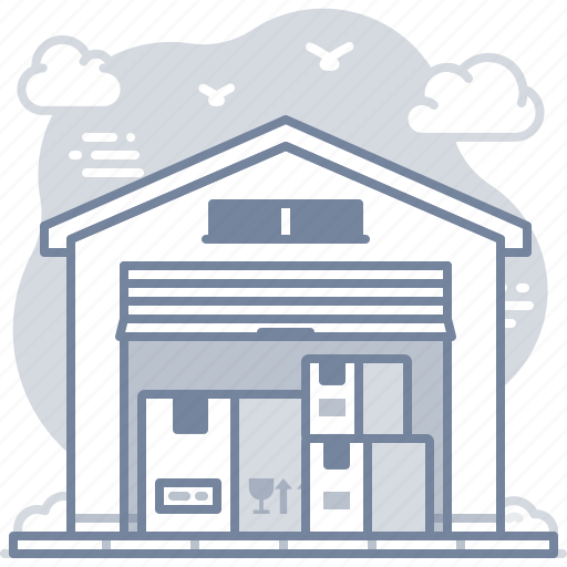 Warehouse, storage, boxes, building icon - Download on Iconfinder